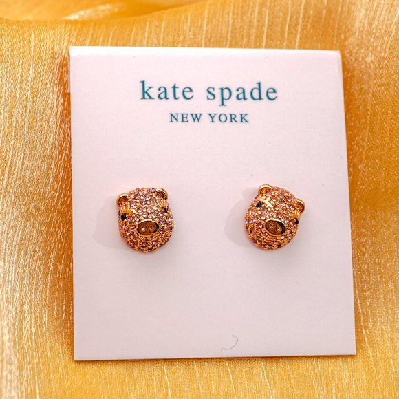 Kate Spade Imagination Pave Pig Studs Earrings - Picture 1 of 4
